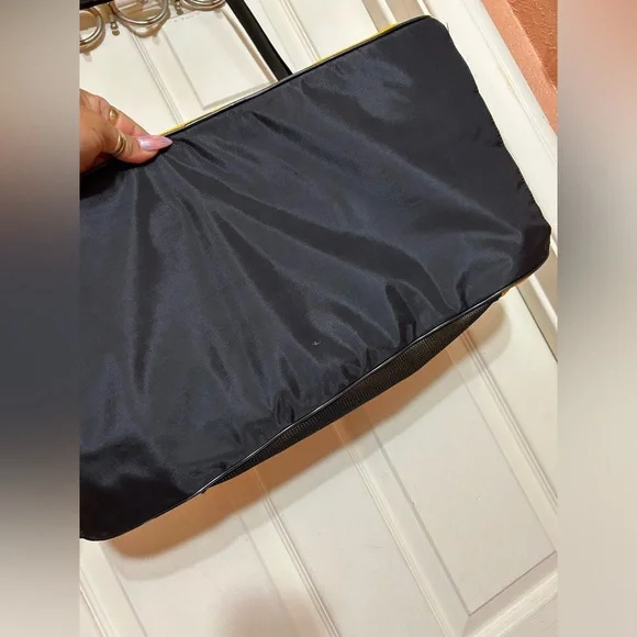 Vintage 90's Nike Swoosh Yellow Black Duffle Bag